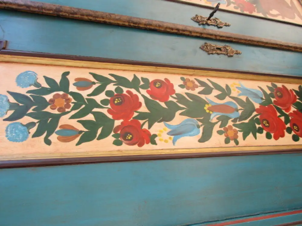 Bauernschrank Landhausschrank  Kleiderschrank  Gründerzeit um 1880 Bemalt  3