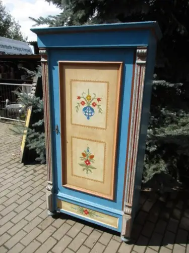 Bauernschrank Landhausschrank  Kleiderschrank  Gründerzeit um 1880 Bemalt 
