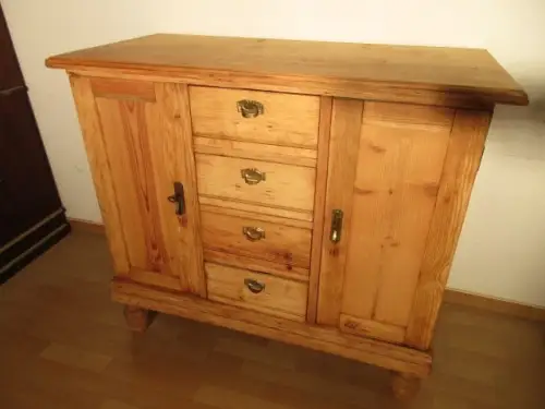 Landhausstil Kommode Jugendstil um 1900  Weichholz Vierschubkommode