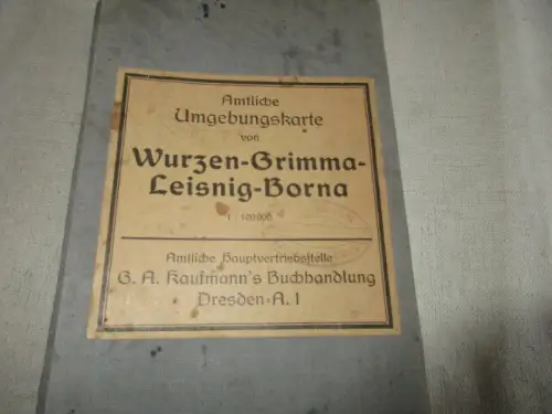 Messtischblatt auf Leinen Halle Merseburg  Nr.12