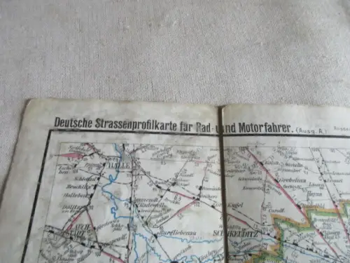 Messtischblatt auf Leinen   Leipzig und Umgebung Nr. 14