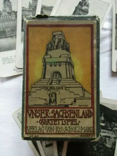 altes Quartett UNSER SACHSENLAND Scholz Verlag Mainz um 1910