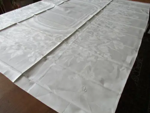 herrliches altes Leinen Tischtuch Tafeltuch feines Jugendstil  um 1910  Nr. 16