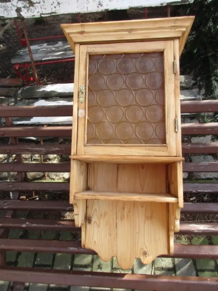 Wandschrank Jugendstil um 1900 Weichholz Nr.1 0