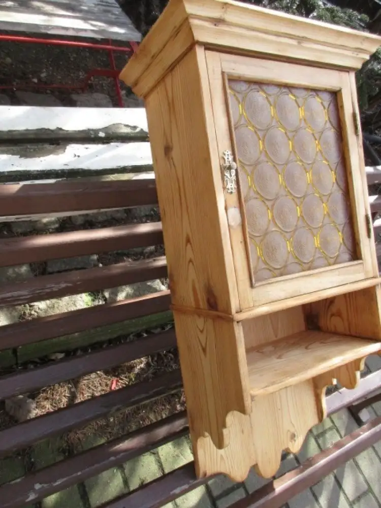 Wandschrank Jugendstil um 1900 Weichholz Nr.1 1