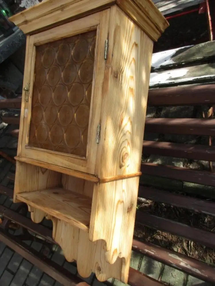 Wandschrank Jugendstil um 1900 Weichholz Nr.1 2