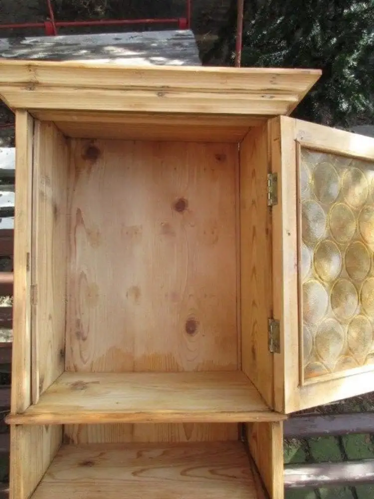 Wandschrank Jugendstil um 1900 Weichholz Nr.1 6