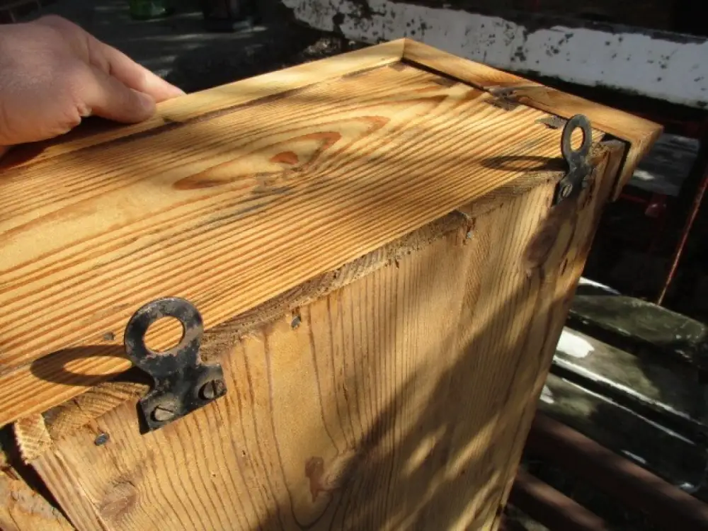 Wandschrank Jugendstil um 1900 Weichholz Nr.1 7