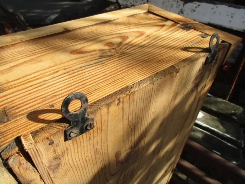 Wandschrank Jugendstil um 1900 Weichholz Nr.1 8