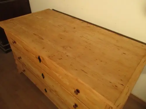 Truhe Flachdeckeltruhe Truhenkommode  Biedermeier um 1860 Weichholz Nr. 22