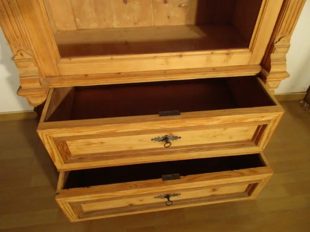 Vitrine Schrank  Gründerzeit  um 1880 mit zwei Schübe 10