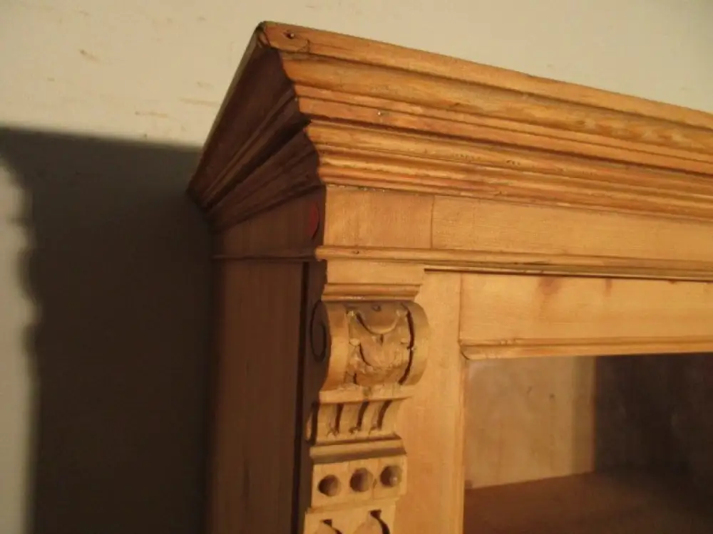 Vitrine Schrank  Gründerzeit  um 1880 mit zwei Schübe 13