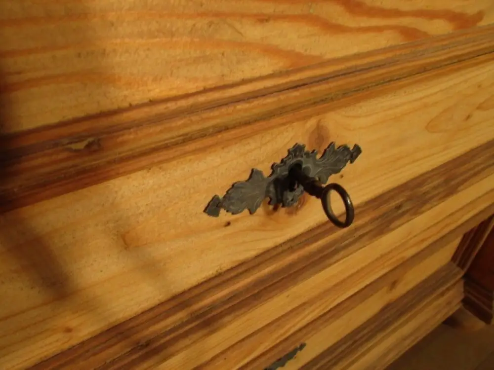 Vitrine Schrank  Gründerzeit  um 1880 mit zwei Schübe 3