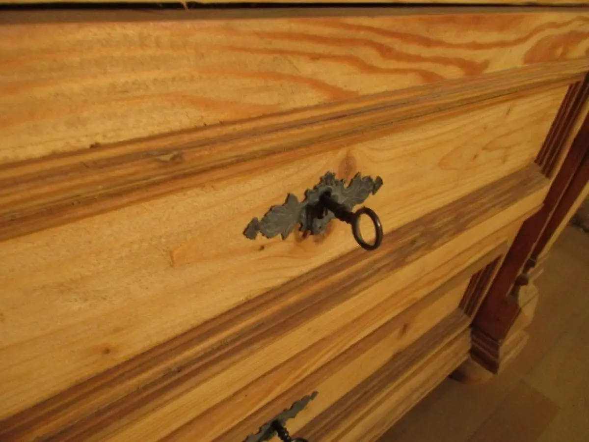 Vitrine Schrank  Gründerzeit  um 1880 mit zwei Schübe 4