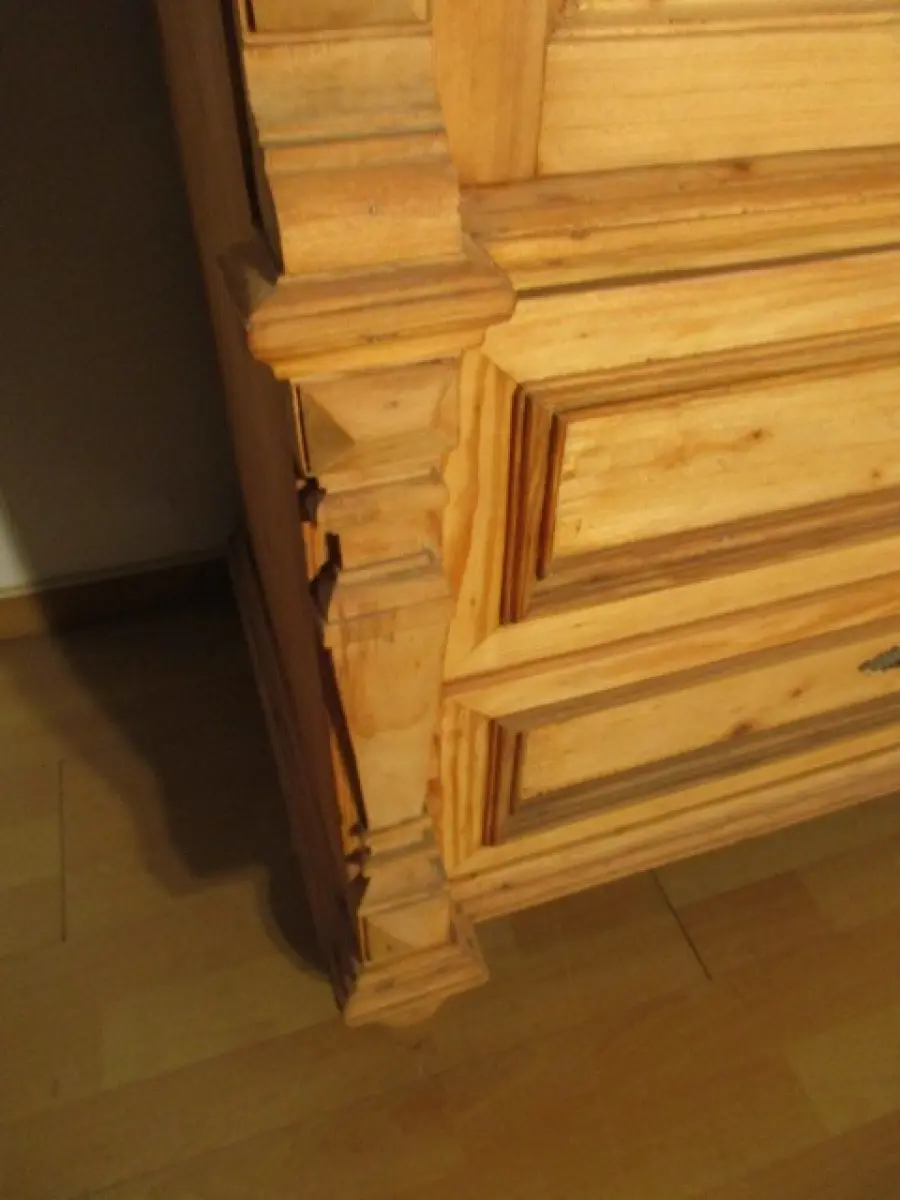 Vitrine Schrank  Gründerzeit  um 1880 mit zwei Schübe 5