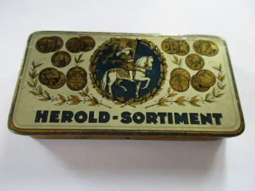 seltene alte Grammophon Nadeldose Herold-Sortiment Nadeln