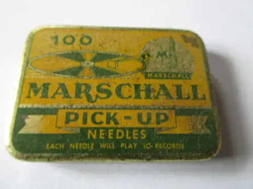 seltene alte Grammophonnadeln Nadeldose Marschall PIC-UP