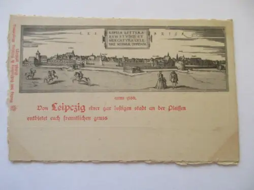 seltene alte Ak Leipzig anno 1550 Lichtenberg & Bühling