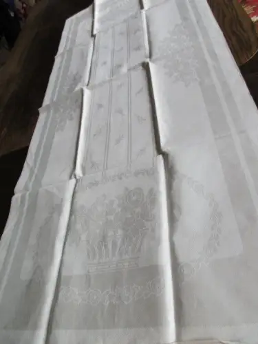 wunderschönes altes Leinen Geschirrtuch Handtuch Tischläufer Jugendstil (201) 