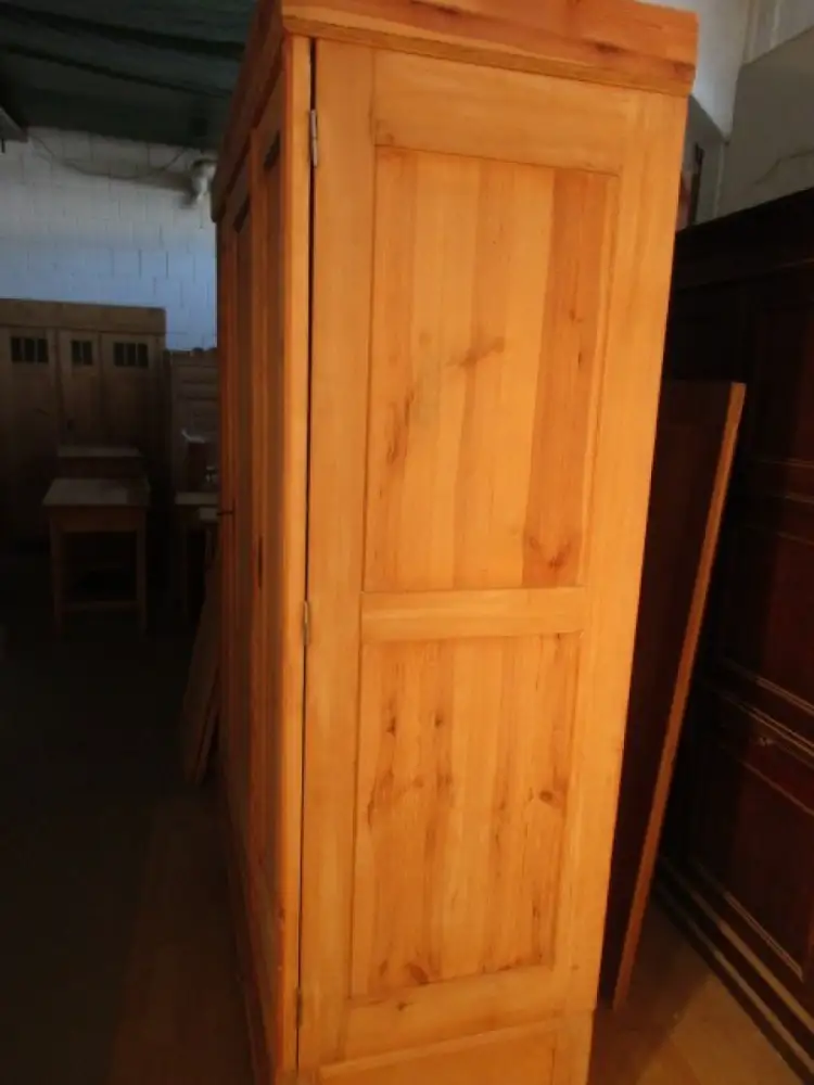 zweitüriger Kleiderschrank Dielenschrank  Jugendstil um 1900  Weichholz Zerleger 10