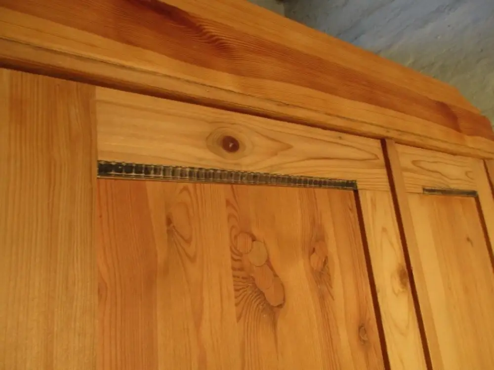 zweitüriger Kleiderschrank Dielenschrank  Jugendstil um 1900  Weichholz Zerleger 2