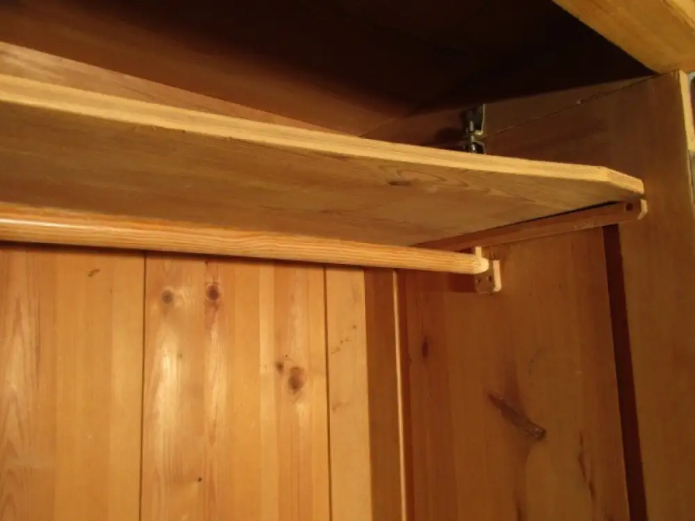 zweitüriger Kleiderschrank Dielenschrank  Jugendstil um 1900  Weichholz Zerleger 8