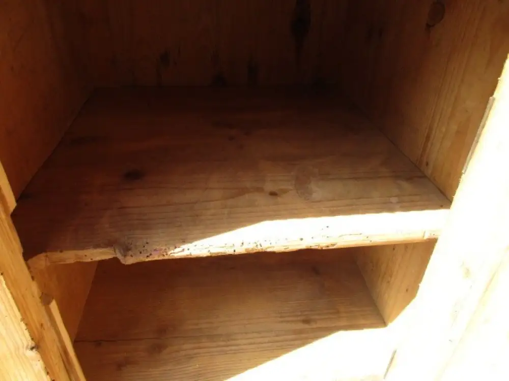 Nachtschrank Jugendstil mit zwei Laden um 1910 Weichholz Nr. 6 7