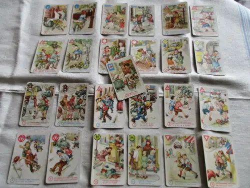 Quartett KLEINE VERKEHRSLEHRE Schwazer Peter  Forkel Pössneck 1958