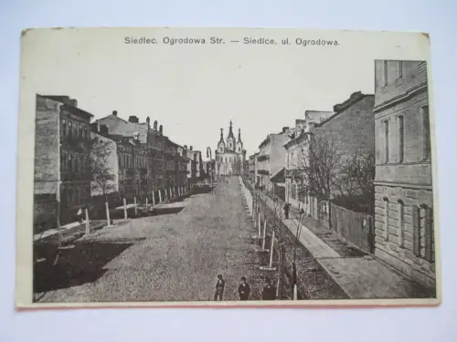 seltene alte AK  Siedlec Ogrodowa Strasse Polen 1915