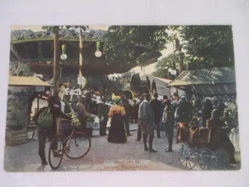 seltene alte AK Bautzener Schiessbleiche gelaufen 1912