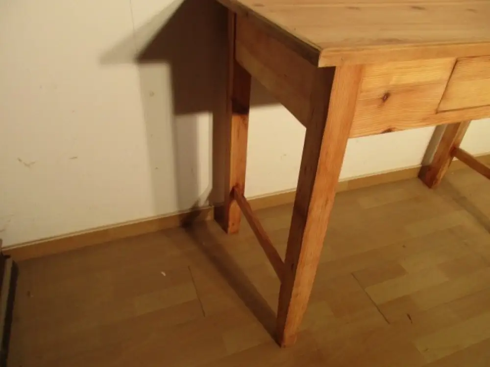 Tisch Arbeitstisch mit Schublade Jugendstil um 1910 Weichholz 1