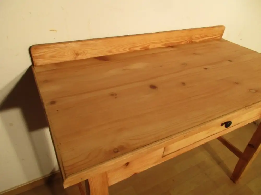 Tisch Arbeitstisch mit Schublade Jugendstil um 1910 Weichholz 2