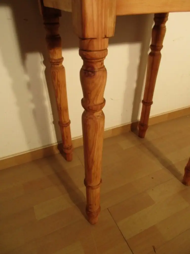 Tisch  mit Schublade Gründerzeit um 1880 Weichholz 1