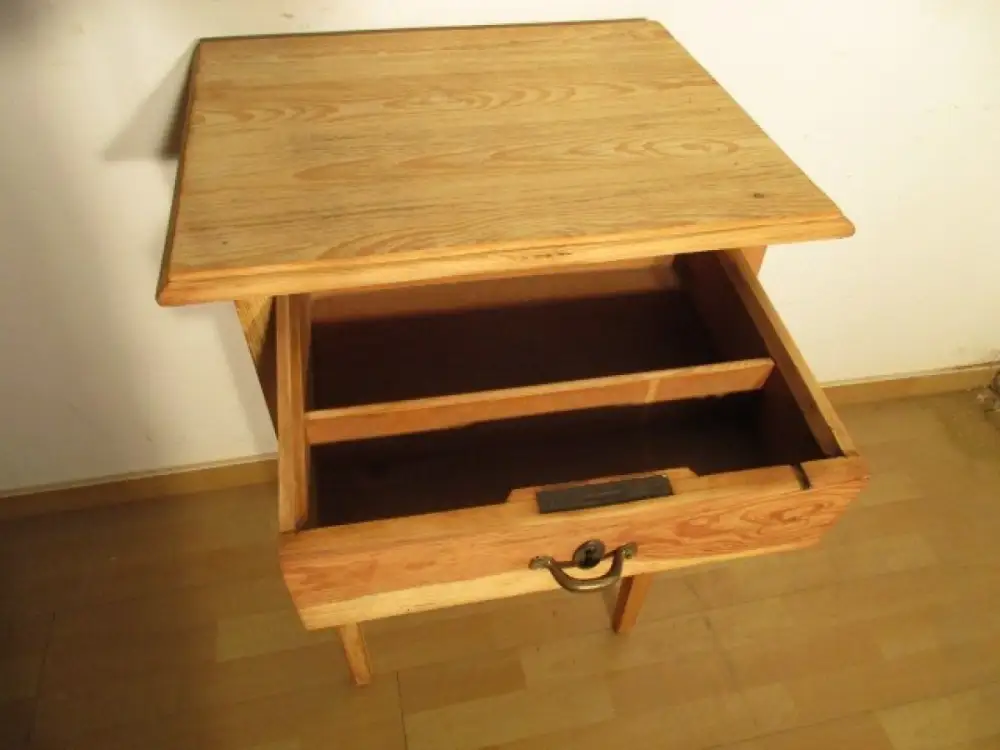 Tisch  mit Schublade Jugendstil um 1900 Weichholz 3