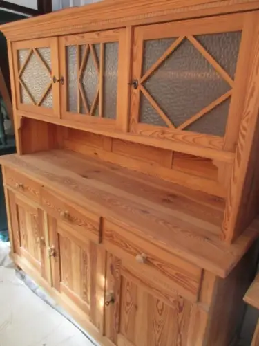 Küchenschrank  Schrank Landhausstil Jugendstil um 1900 Weichholz zweiteilig