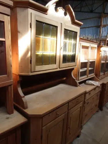 Küchenschrank  Schrank Landhausstil Jugendstil um 1900 Weichholz zweiteilig
