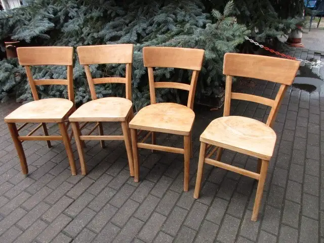 4 alte Stühle Jugendstil um 1900 Holz  Nr. 6 Landhausstil 0