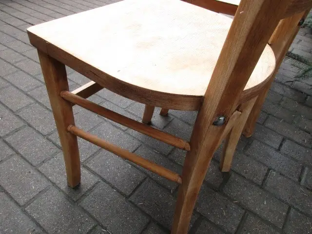 4 alte Stühle Jugendstil um 1900 Holz  Nr. 6 Landhausstil 4