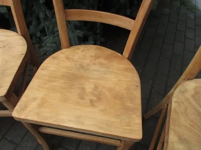 4 alte Stühle Jugendstil um 1900 Holz  Nr. 6 Landhausstil 5