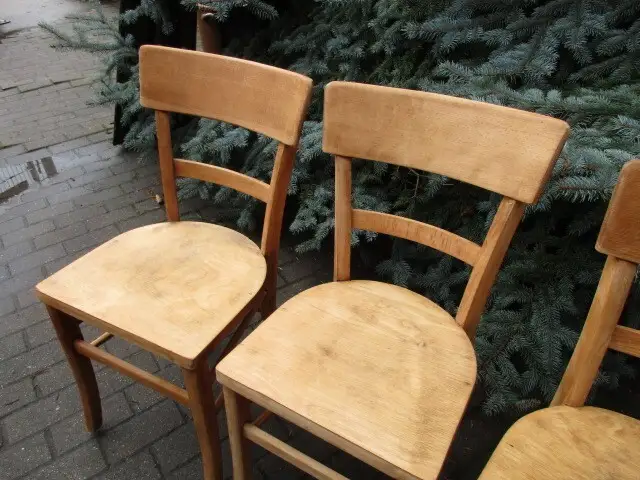 4 alte Stühle Jugendstil um 1900 Holz  Nr. 6 Landhausstil 6