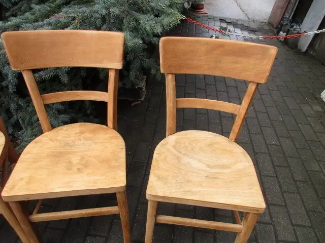 4 alte Stühle Jugendstil um 1900 Holz  Nr. 6 Landhausstil 7