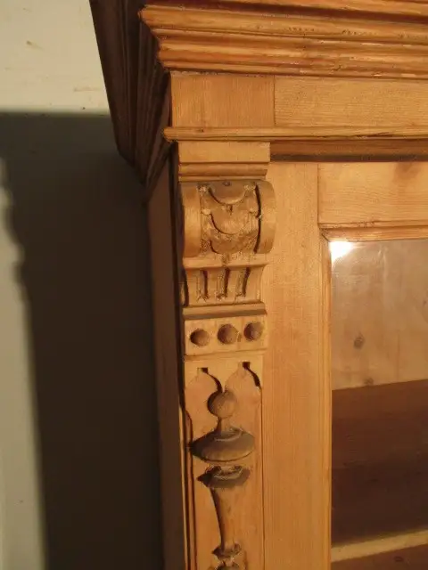 Vitrine Schrank  Gründerzeit  um 1880 mit zwei Schübe 1