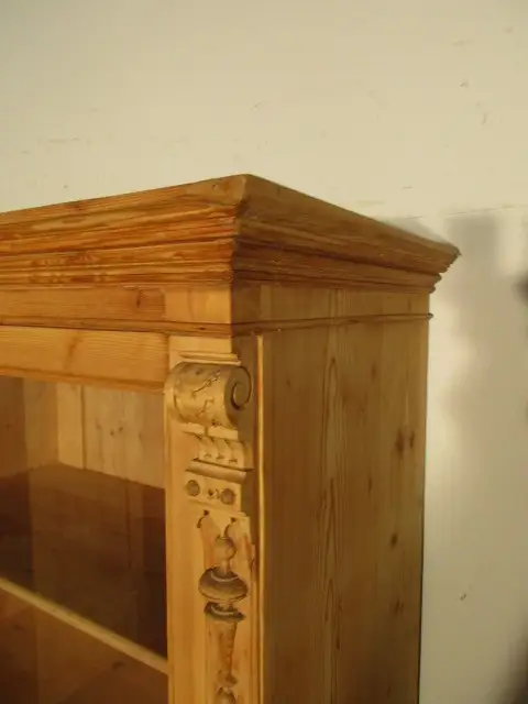 Vitrine Schrank  Gründerzeit  um 1880 mit zwei Schübe 8