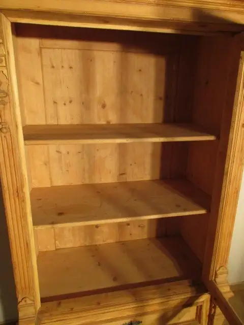 Vitrine Schrank  Gründerzeit  um 1880 mit zwei Schübe 9