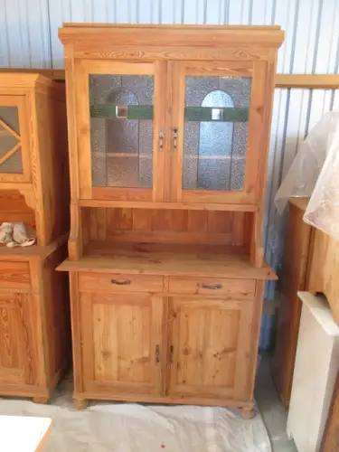 Küchenschrank  Schrank Landhausstil Jugendstil um 1900 Weichholz zweiteilig