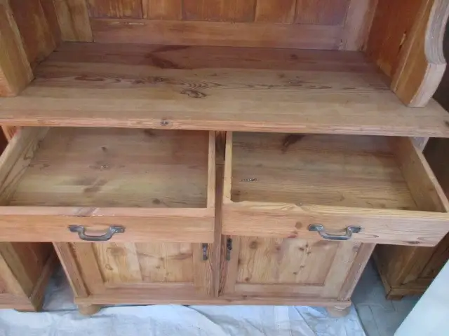 Küchenschrank  Schrank Landhausstil Jugendstil um 1900 Weichholz zweiteilig 9