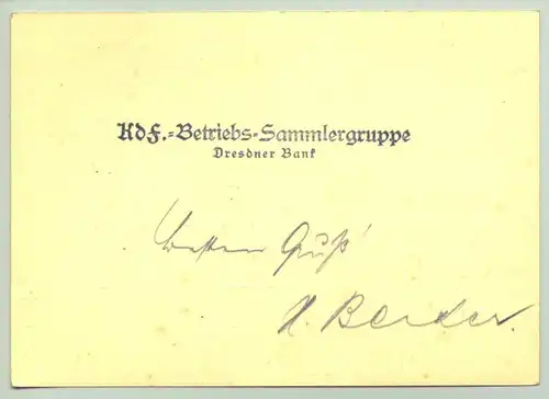 (1009899)  Feldpostkarte. Sonderstempel 6. WHW-Reichs-Straßensammlung - Berlin W 8 - 30.3.1940. Siehe bitte Beschreibung.