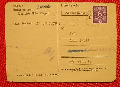 (1010566-a)  Postkarte Befreiung Nationalsozialismus 1946. Siehe bitte Beschreibung