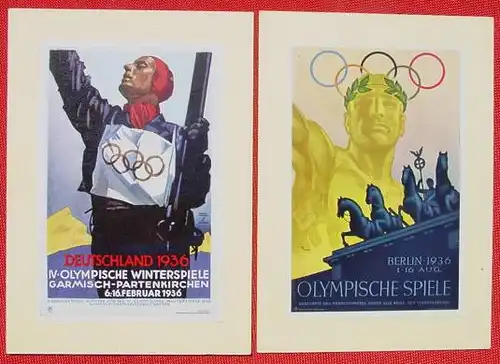(1032838) 3.-Reich-Zeit. 2 x WHW Postkarten mit montierten Bildern. Siehe bitte Beschreibung