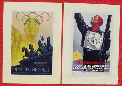 (1032840) 3.-Reich-Zeit. 2 x WHW Postkarten mit montierten Bildern. Siehe bitte Beschreibung